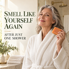 Woman over 50 holding NORUMI Persimmon Freshness Bar